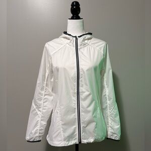 Sunice Packable Water-Repellent Wind Jacket with Hood White